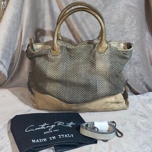 Costanza Rota Distressed Hobo Distressed Tan Women's Bag